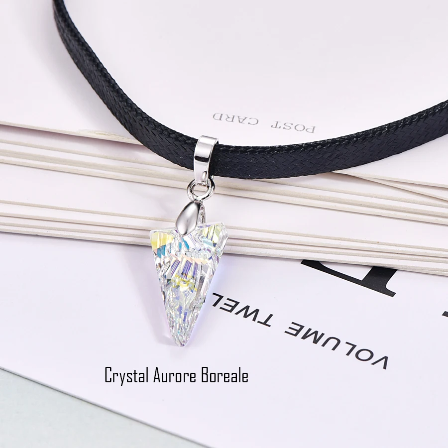 Malanda New Spike Pendant Crystal From SWAROVSKI Rope Chain Choker Necklace For Women Fashion Wedding Party Jewelry Girl Gift