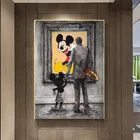 Disney картина маслом Wall Art с Микки-Маусом картина мыши Плакаты Печать на холсте стены Картины изображение для Гостиная современный настенный Декор без рамки