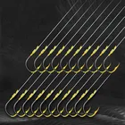 Рыболовный крючок из высокоуглеродистой стали, Черное золото, призрачный зуб крючок для ловли карпа, якорная леска в японском стиле для морской воды, 45 см