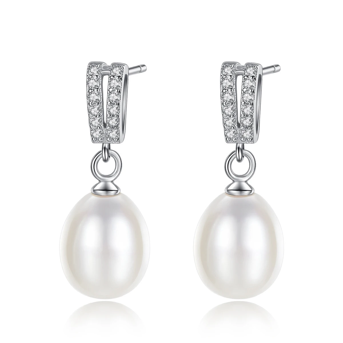 

MetJakt S925 Sterling Silver Freshwater Pearl Classic Simple Women's Ear Stud