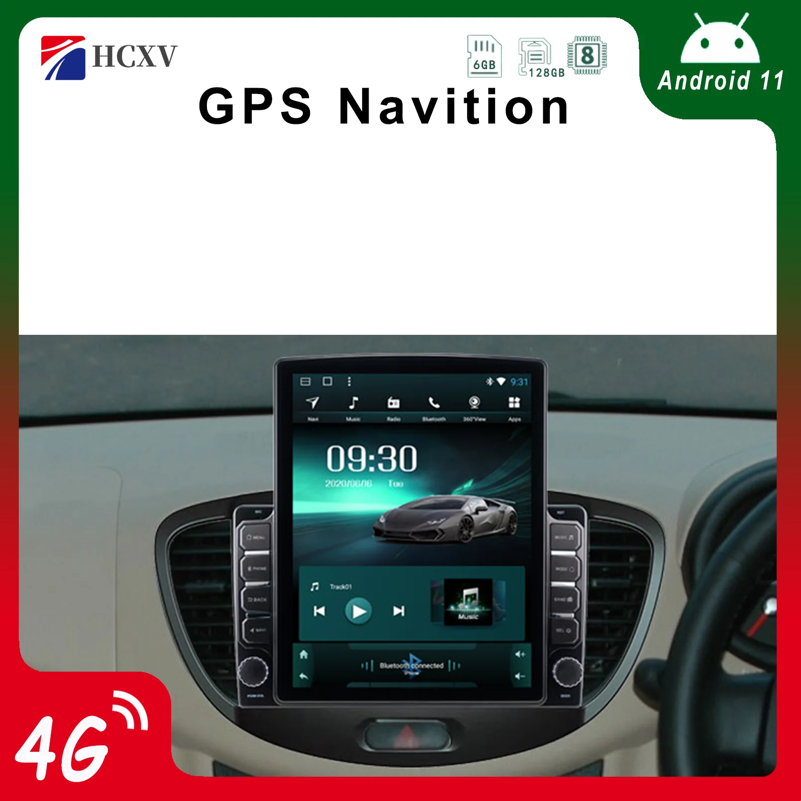 Автомобильный радиоприемник HCXV на Android для Hyundai Grand i10 9 7 дюйма автомобильный