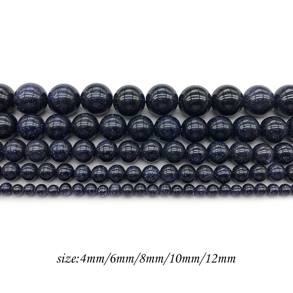 Бусины шармы из натурального камня голубого песка подходят для изготовления