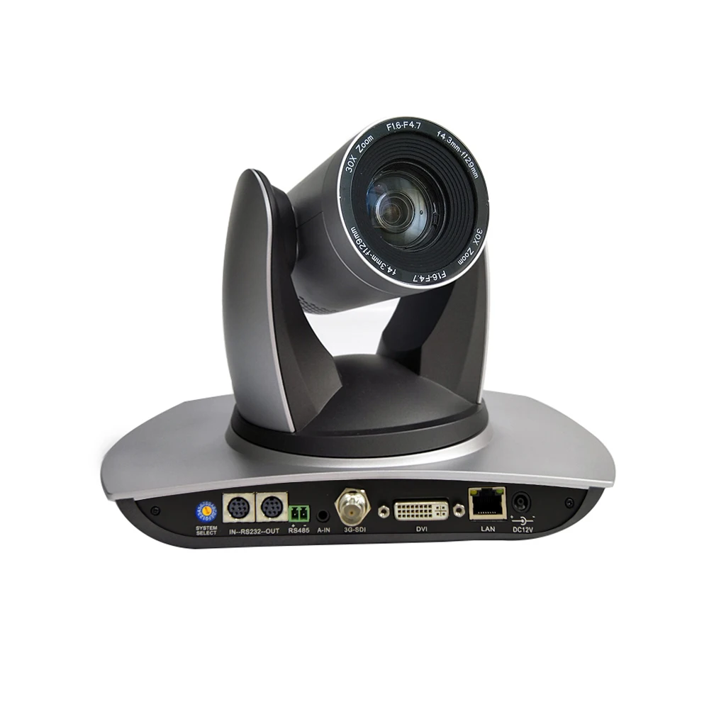 Full HD 30x Zoom 1080P60 SDI DVI Video Conference Camera for Live Conferencing System and 5 Inch LCD IP Keyboard Controller