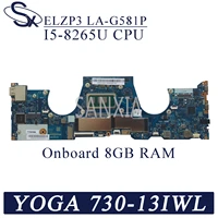 kefu la g581p laptop motherboard for lenovo yoga 730 13iwl original mainboard 8gb ram i5 8265u cpu