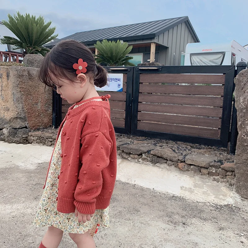 Кардиган для маленьких девочек коллекция 2019 года сезон весна-осень Простые