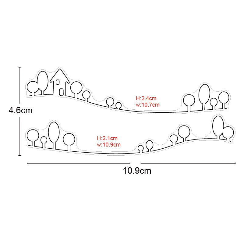 

A Row of Trees House Metal Cutting Dies For Scrapbooking DIY Albums Decor Embossing Stencil Dies Paper Cards Making 2020 New