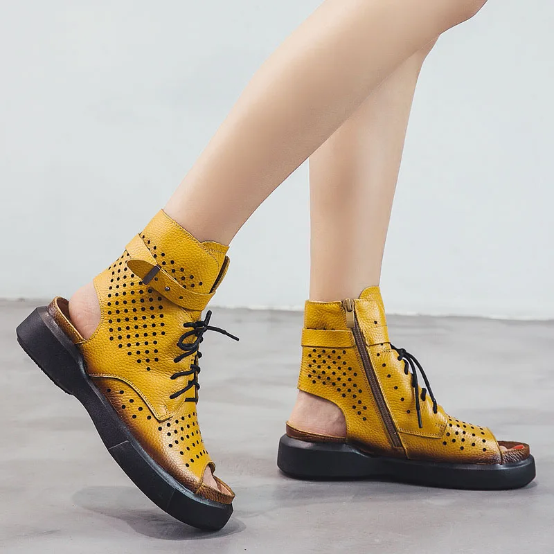 Модные женские сандалии LISUNNY 2021 сандалии-гладиаторы с вырезами женская обувь на