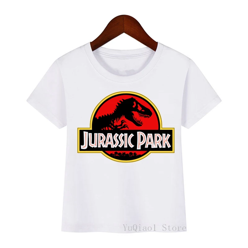 

Hip hop Dinosaur tee shirt kids Jurassic park/world t shirt boy girl dino animal print graphic t-shirt unisex children's clothes