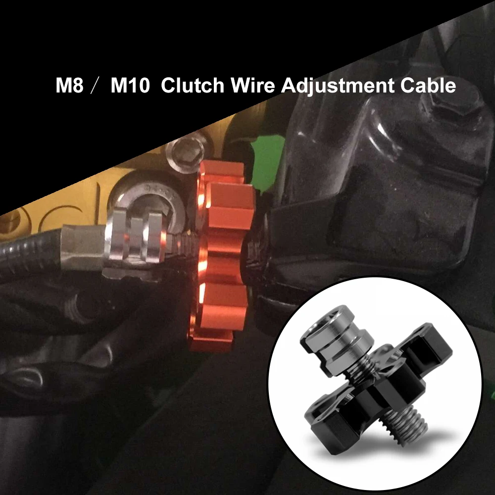 

Universal Motocross M10 M8 FOR HONDA YAMAHA Suzuki Honda Kawasaki Motorcycles Accessories CNC Clutch Wire Adjustment Cable Parts