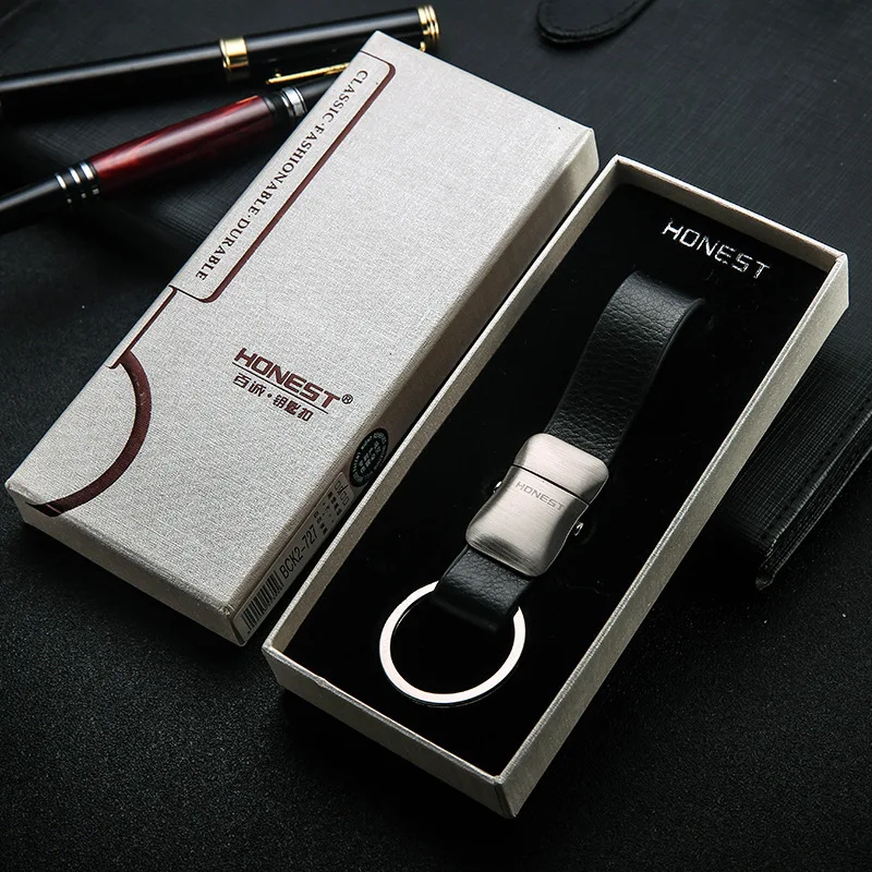 Брелок мужской Кожаный Автомобильный брелок металлический ключ | Украшения и