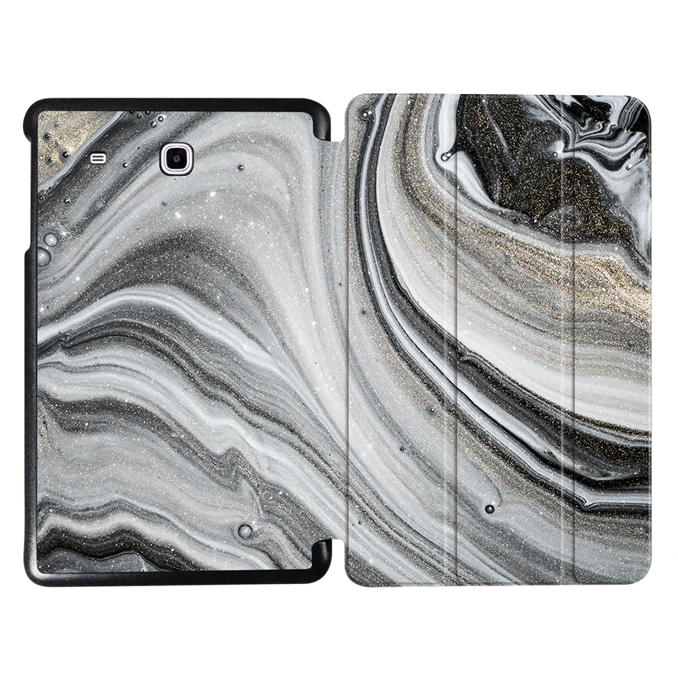 MTT чехол для samsung Galaxy Tab E 9,6 ''T560 T561 SM-T561 T565 Funda откидной трехслойный чехол из искусственной кожи с мраморной текстурой для планшета - Цвет: SS08
