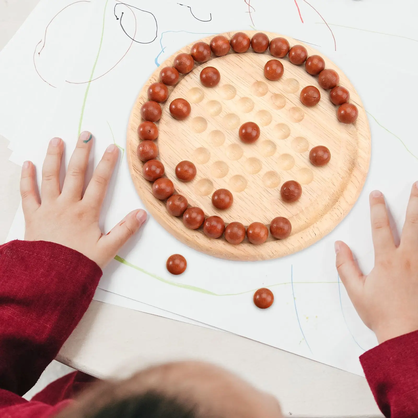 Деревянная Европейская доска одиночные шахматы солитер Алмазный самоход