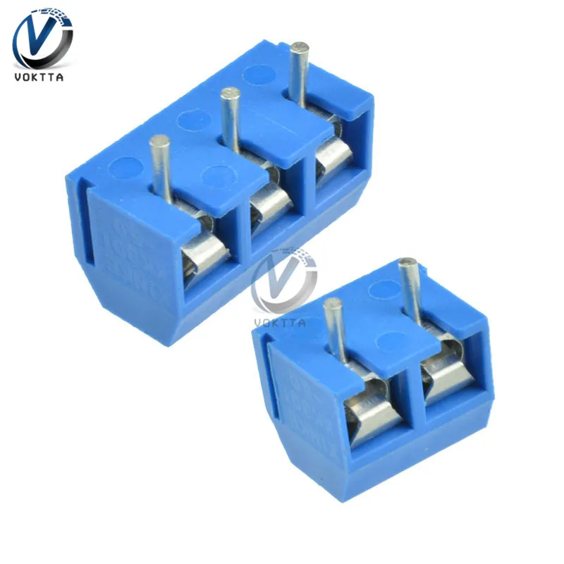 10 шт./лот KF301 2P 3P клеммные блоки 5 0 мм прямой штифт винт 2 Pin 3 вывод pcb клеммный блок