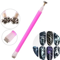 nail art magnet stick cat eyes double headed magnet for nail gel polish 3d line strip effect strong magnetic pen manicure tools