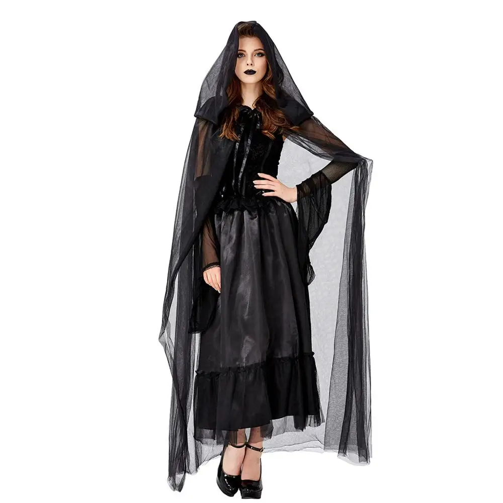 Женское платье костюм на Хэллоуин для косплея винтажное женское длинное женские