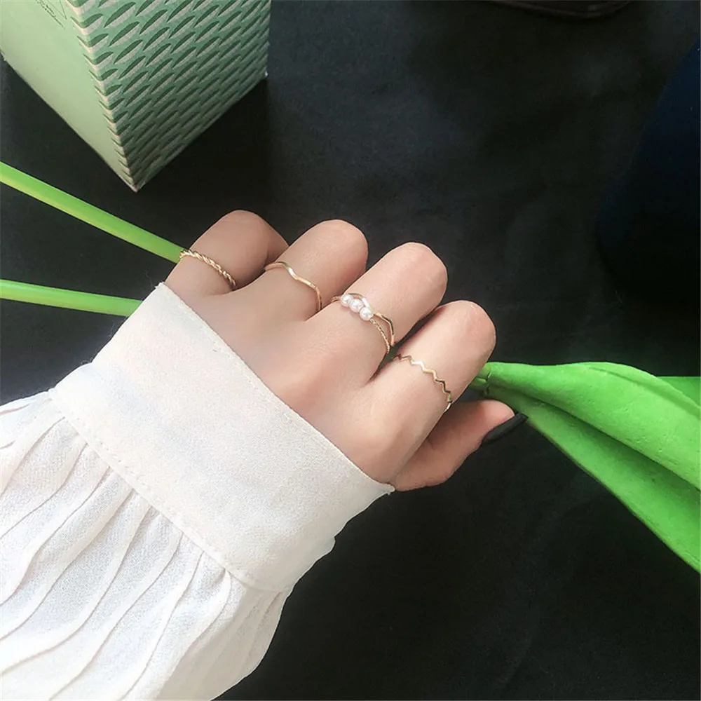 Шамир 5 шт. кольцо Южная Корея темпераментные с многослойным покрытием только