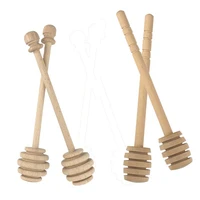 wooden honey frizzler 2pcs beech wood solid wood hard woodhoney dipper wooden stiring spoon kitchen utensils
