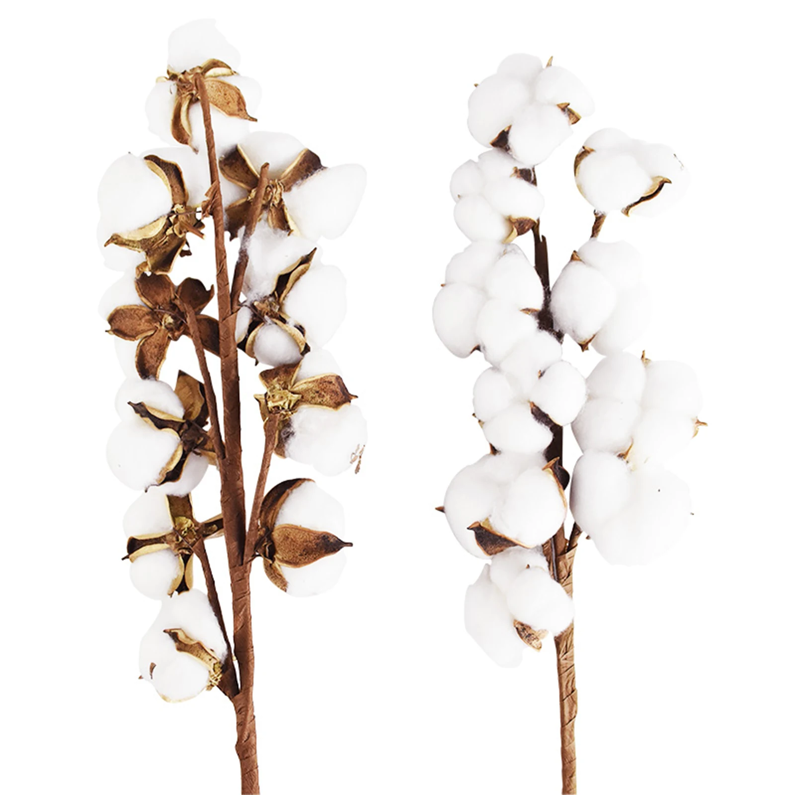 

10PCS Dried Cotton Flowers Artificial Plants Floral Branch For Wedding Party Decoration Fake Flowers Home Artificial Decor