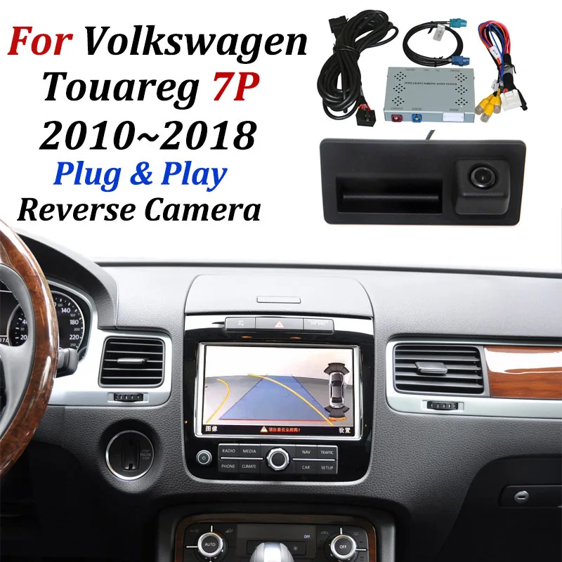 For Volkswagen VW Touareg 2 II (7P) 2010~2018 Original 6.5 And 8 Inch Screen No Need Coding Car Front Rear View Reverse Camera