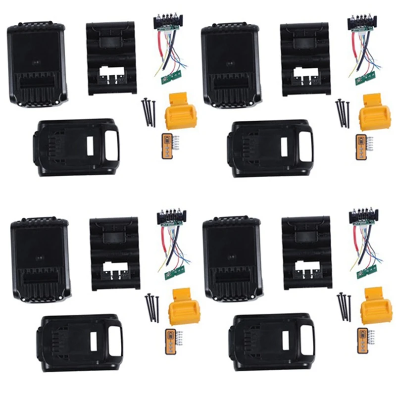 

DCB200 Li-Ion Battery Plastic Box Case PCB Charging Protection Circuit Board for Dewalt 18V 20V 3.0Ah 6Ah Tool 4Pcs