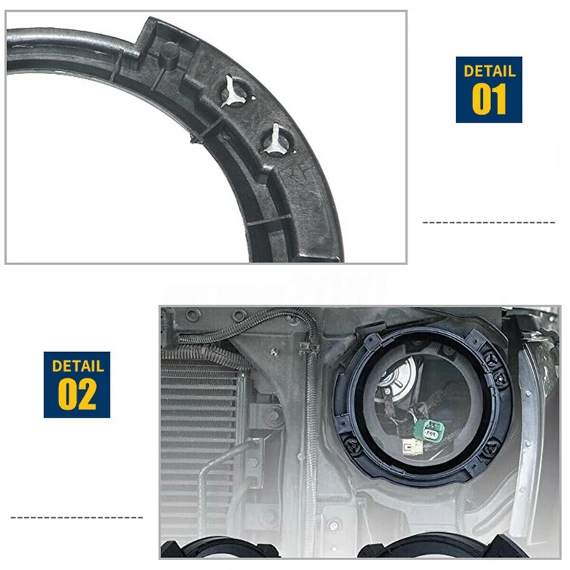 

1 Pair 7Inch Headlight Round Ring Mounting Bracket for 2007-2016 Jeep Wrangler JK