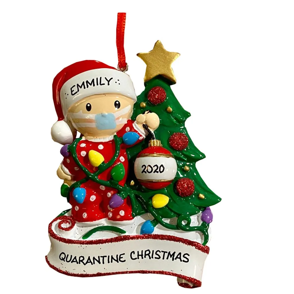 Christmas Quarantine DIY Personalized Face Mask Baby Decorating Tree Ornament Deco Xmas Gift New Year 2021 | Дом и сад