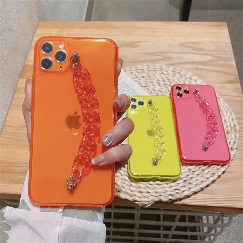 Чехол с флуоресцентной цепочкой для Xiaomi Mi 9 10 Pro Redmi Note 7 8 9s MAX K20 K30 защитный чехол