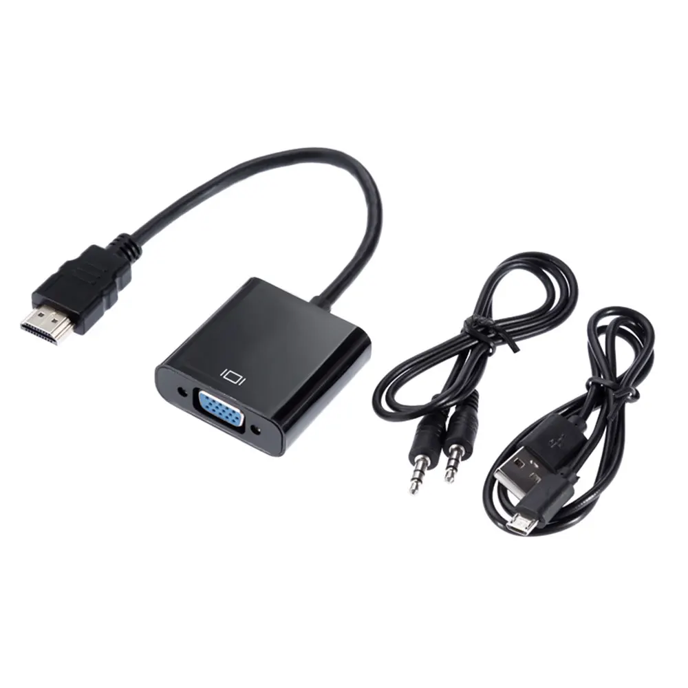 Адаптер HDMI совместимый с VGA папа мама преобразователь адаптер 1080P цифро