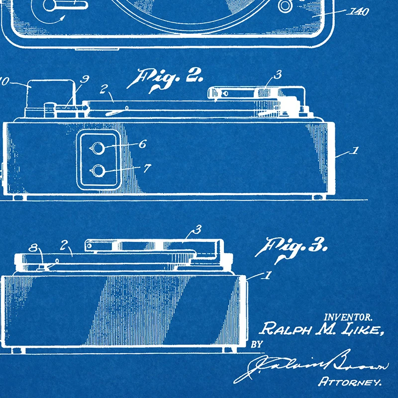 Виниловый проигрыватель для записей в стиле ретро запатентованная модель