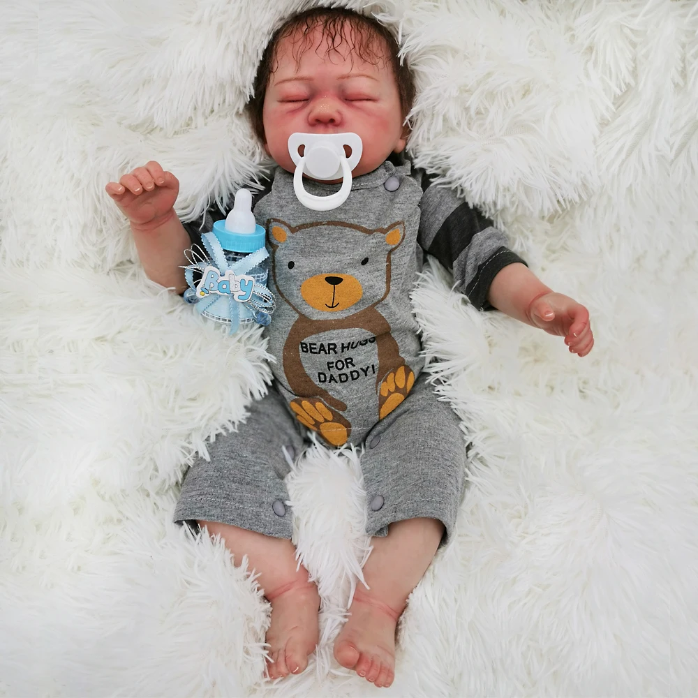 Изысканный Bebe reborn деталь ручная роспись хлопок тело силиконовые baby куклы