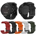 Ремешок силиконовый для Suunto 9 Baro, медныйзолотойграфитовый браслет для Suunto 9 G1 ZH, 24 мм