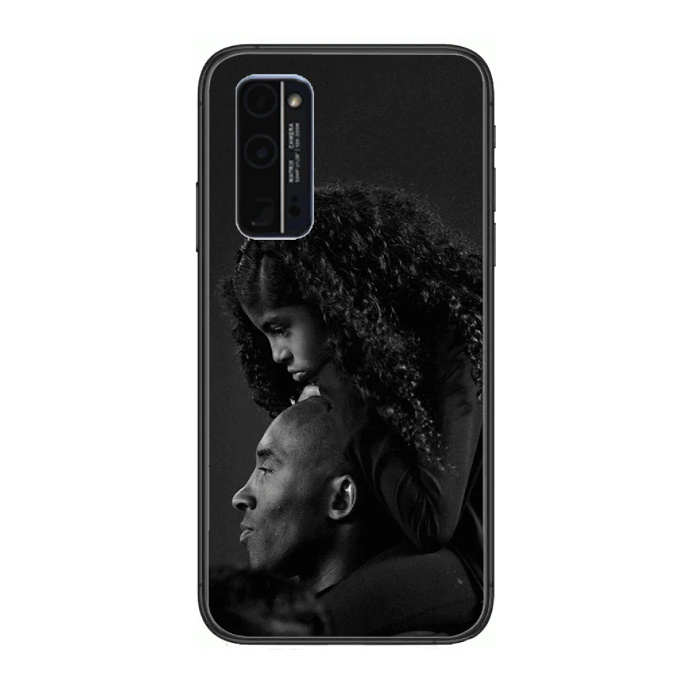 

Jersey number 24 basketball Phone Case Hull For Huawei Honor 8 9 10 20 30 A S Lite Pro 5g i Black Back Soft Cell Cover Pr