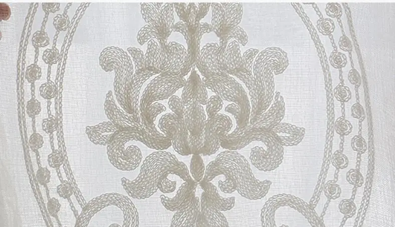 Тюлевые шторы роскошные прозрачные европейские Занавески с вышивкой для белых