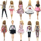 NK 10 шт.компл. наряд для куклы модная одежда Повседневное платье для вечевечерние костюмы для куклы Барби лучший подарок Детская Игрушка Одежда для куклы DZ