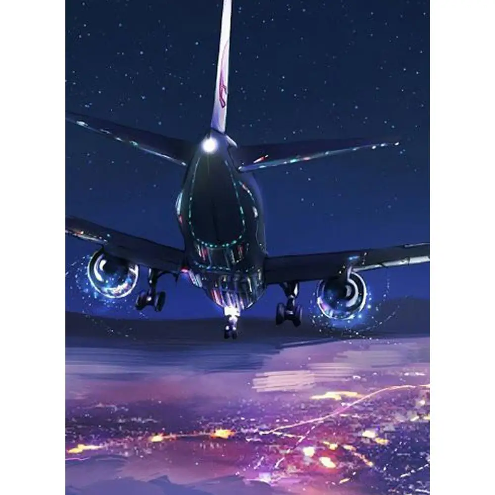

Diamond Painting Aircraft 5D DIY Scenery Diamond Embroidery Cross Stitch Kit Full Square Mosaic Crafts Home Decoration