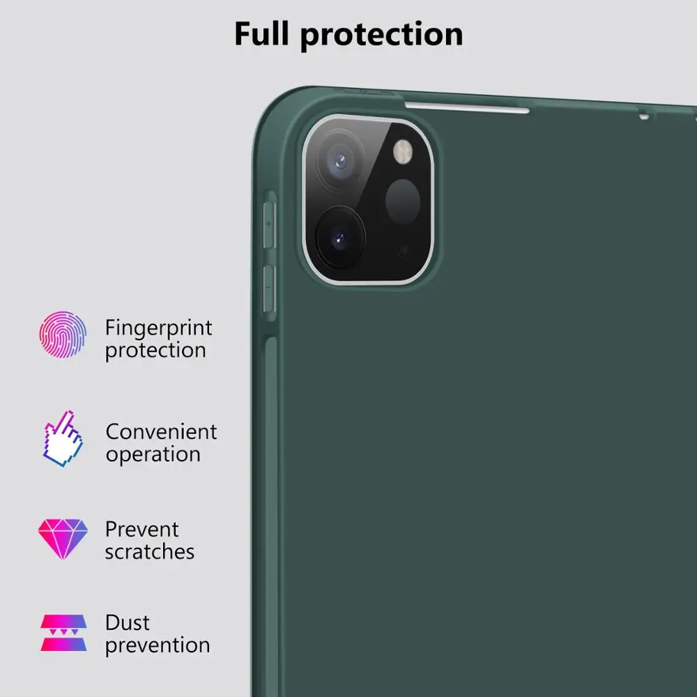 ZVRUA Чехол для iPad Pro 11 2020 & 2018 ультра тонкий PU кожаный умный чехол мягкий нового