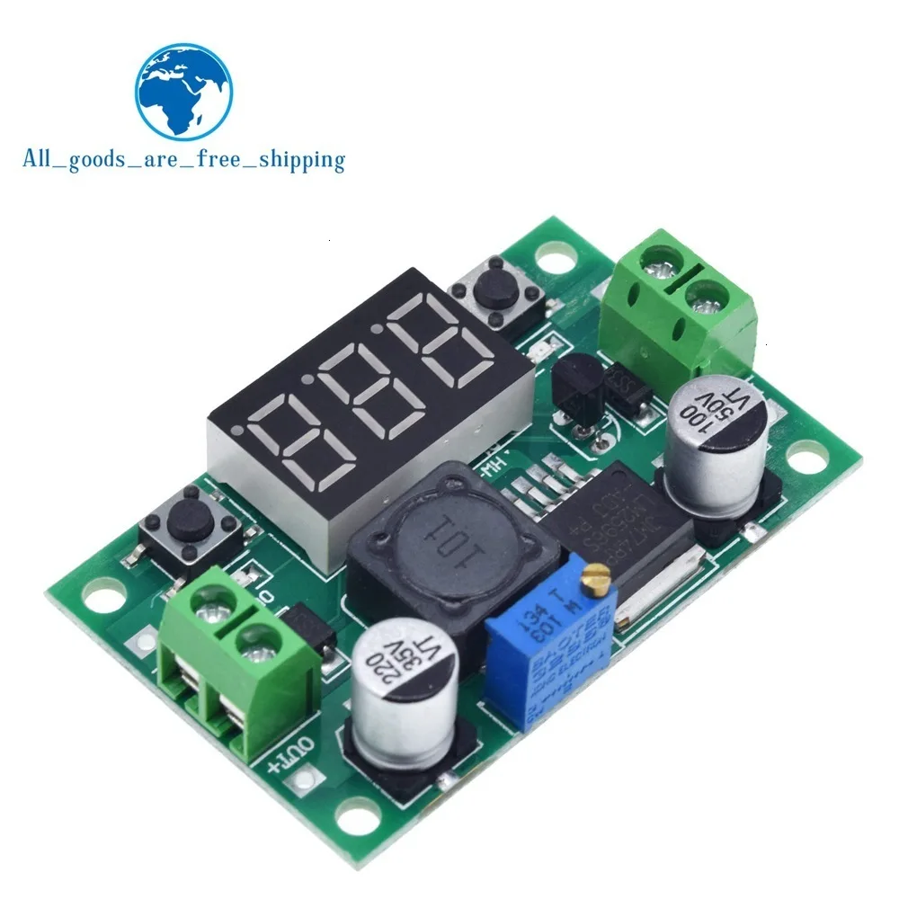 Высокое качество 3A Регулируемый DC-DC LM2596 LM2596S вход 4 V-35 V Выход 1,23 V-30 В постоянного тока dc понижающий Питание Регулятор модуль - Цвет: LM2596 Display Green