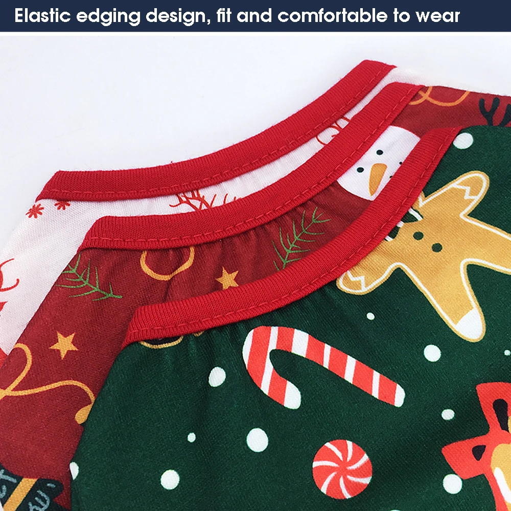 Милая футболка для щенков Рождественская одежда собаки мягкая хлопковая