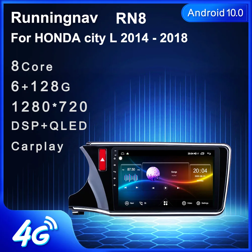 

Runningnav для HONDA city L 2014 2015 2016 2017 2018 Android автомобильное радио, мультимедийный видеоплеер, навигация GPS