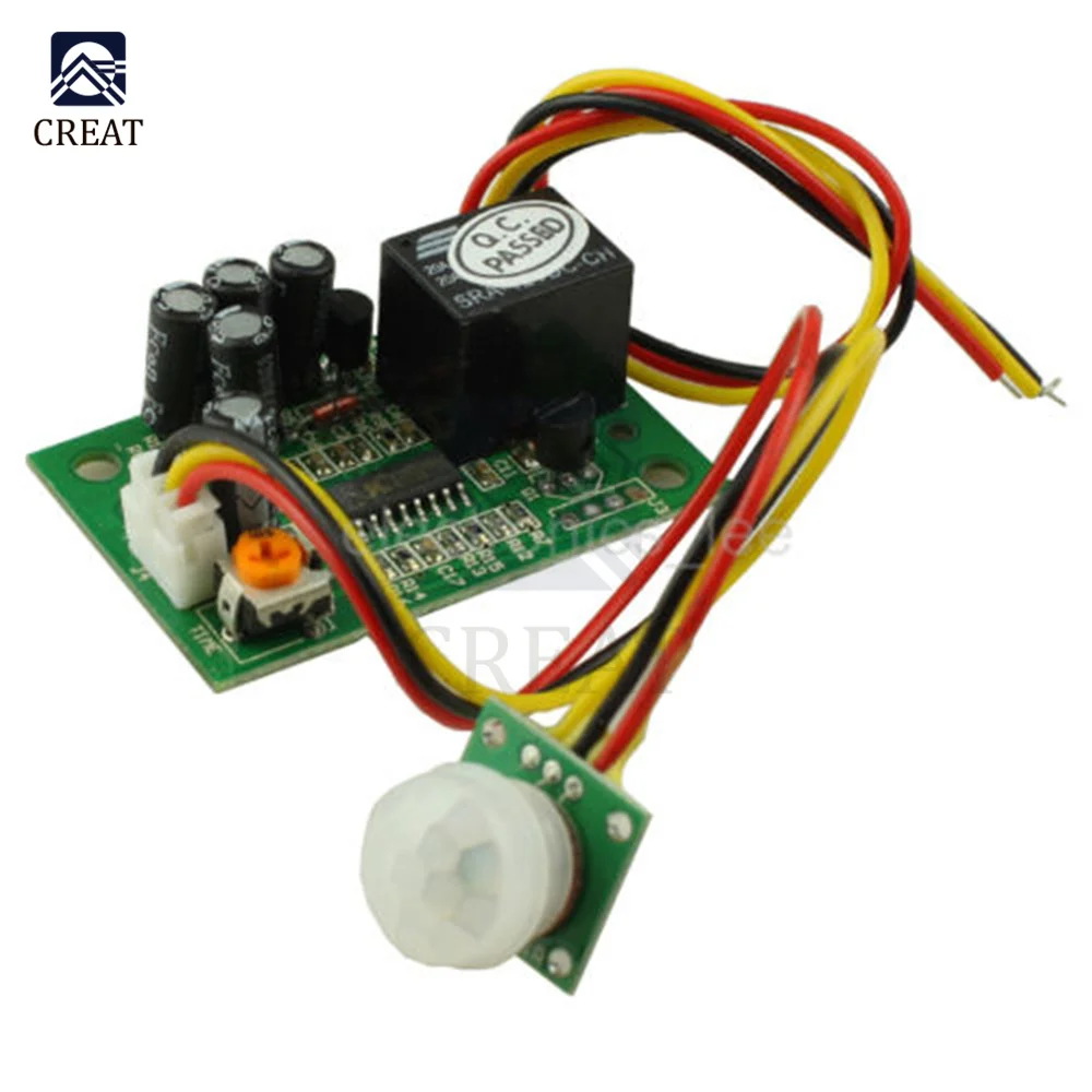 

Human Infrared Sensor Module Body Induction 12 v PIR Pyroelectric Infrared Sensors Imports Probe to Adjust the Relay Output