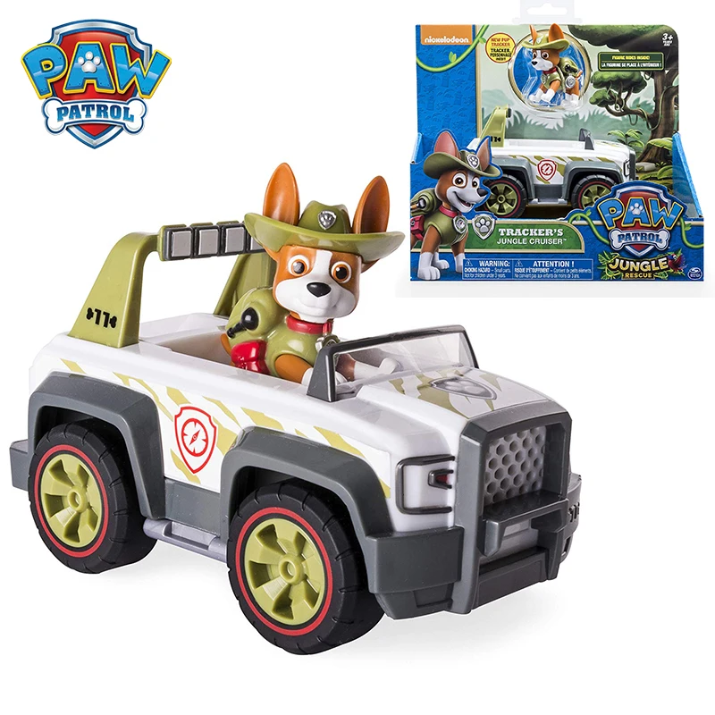 

Paw Patrol Jungle Rescue Tracker’s Jungle Cruiser Vehicle & Figure Model Chase Pat Patrol Vehicle Set Toy Car Children Gifts