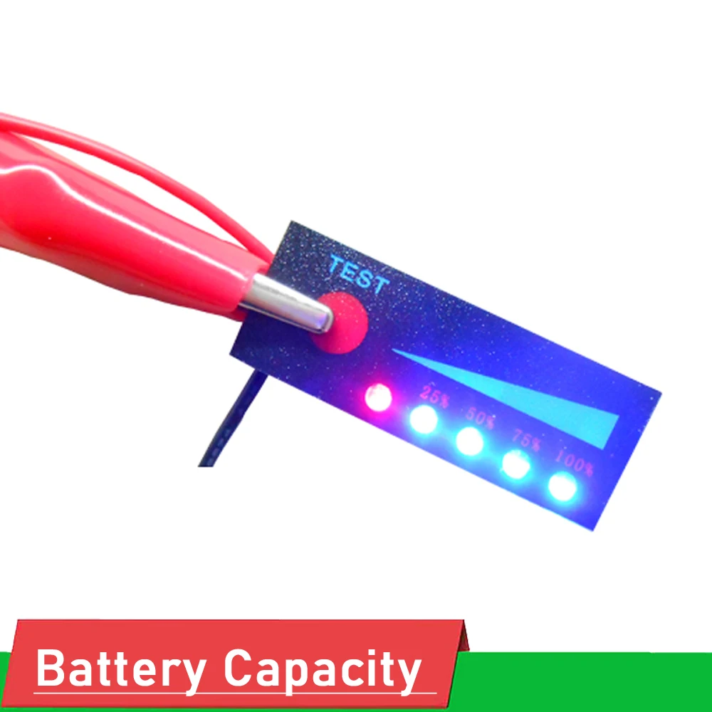 

Battery Capacity LED Display Monitor 12V 24V 36V 48V 60V 72V Power Level 1S 2S 3S 4S 7S 8S Lifepo4 lead-acid Li-ion lithium A11