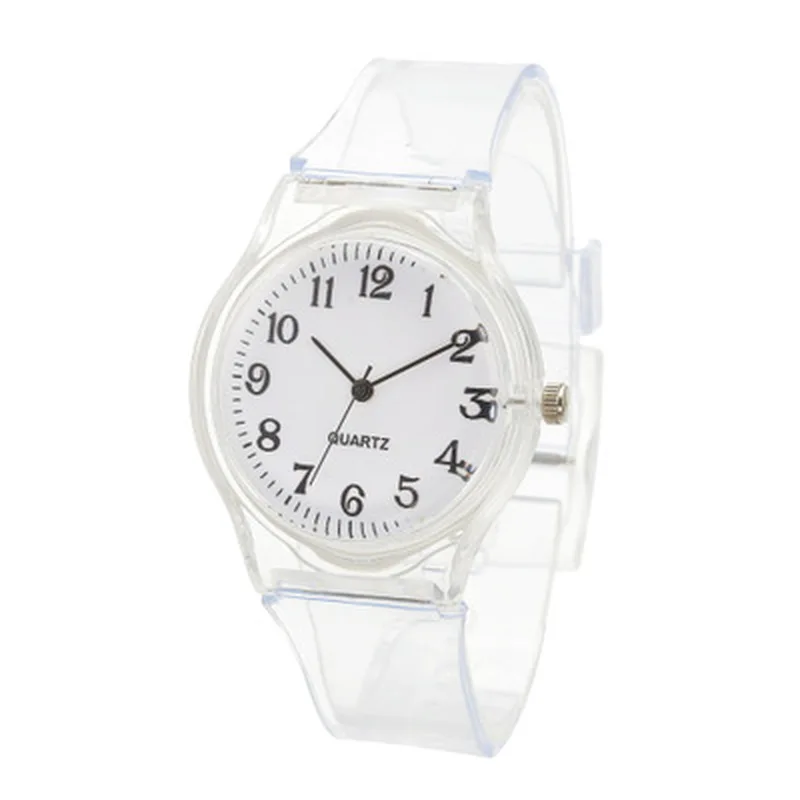 1 шт. новые детские часы повседневные прозрачные Jelly для мальчиков и девочек