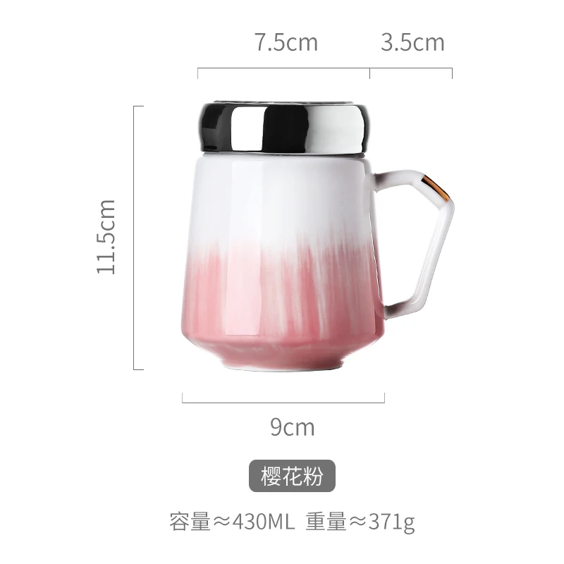 

Classic Mugs Coffee Cups Ceramic Universal with Lid Mug Creative with Spoon Personality Regalos Personalizados Tea Cup BD50MS