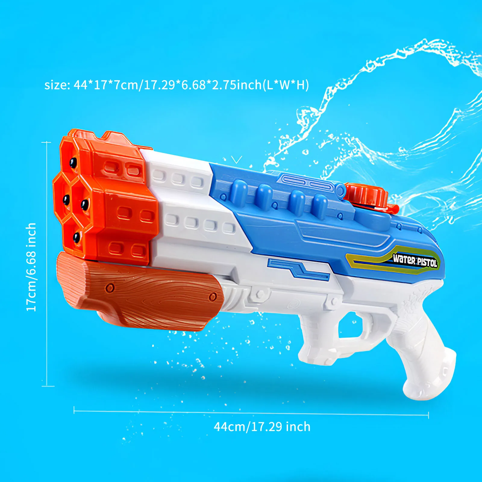 

Summer Funny Water Gun Soaker Durable Water Blaster Light Squirt Gun Safe Water Pistol For Outdoor Swimming Pool Beach Game