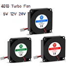 Вентилятор для 3D-принтера, 40 мм, 12 В, 24 В, 5 В, 4010 воздуходувка, аксессуары для охлаждения принтера, вентилятор постоянного тока, Радиальные Вентиляторы 40x40x10 мм