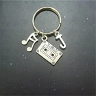 Винтажный стиль магнитной ленты кольцо для ключейбрелокзастежка-молния Pull - 3D Любовник подарок-брелок первоначальный брелок