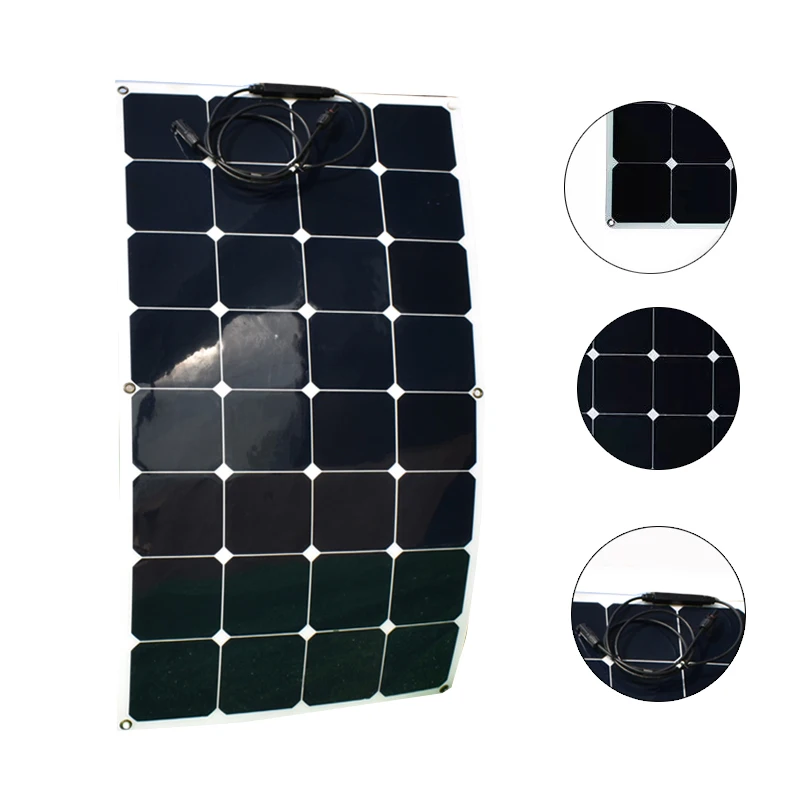 Гибкая солнечная панель Sunpower 100 Вт 32 шт. солнечных элемента 125 мм * используемых