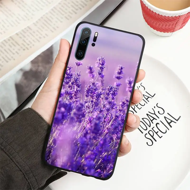 

lavender purple flowers Phone Case For Huawei P40 P20 P30 Mate 40 20 10 Lite Pro Nova 5t P Smart 2019