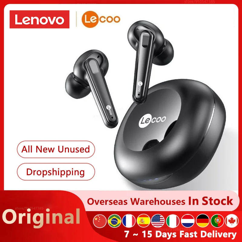 

New Lenovo Lecoo EW302 Wireless Earphone Touch Button Hifi Stereo Earbuds Bluetooth 5.1 Sport Headphone gaming headset with Mic